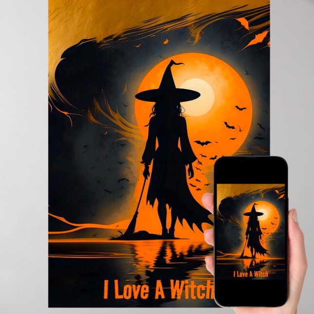 Downloadable magical Gothic Valentines witch text Poster (Creator Uploaded)