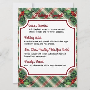 Downloadable Plaid Holiday Specials Menu