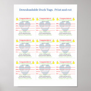 Downloadable Print and Cut Duck Tags