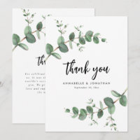 downloadable wedding eucalyptus thank you