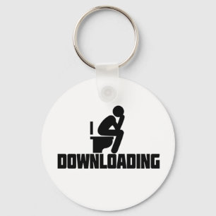 Downloading - Funny Toilet Pooping  Keychain
