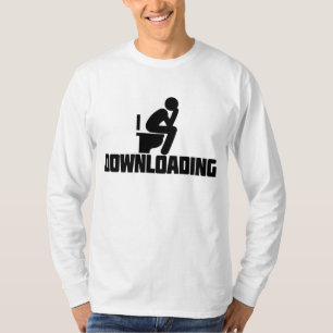 Downloading - Funny Toilet Pooping T-Shirt