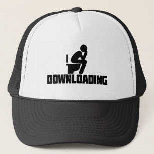 Downloading - Funny Toilet Pooping  Trucker Hat