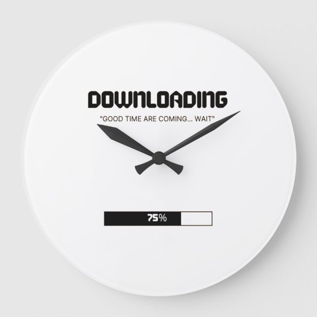 Downloading Inner Peace ✌️ | Minimalist Wall Clock (Front)