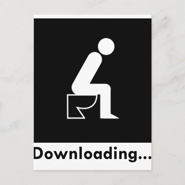 Downloading Poop Postcard (Front)