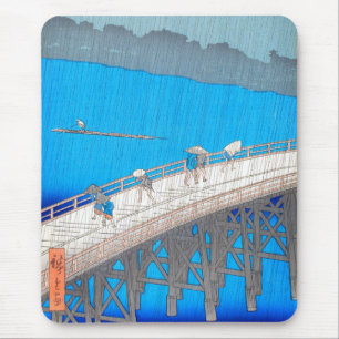 Downpour by Hiroshige Mouse Pad