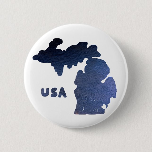Downriver Michigan River 2 Inch Round Button (Front)
