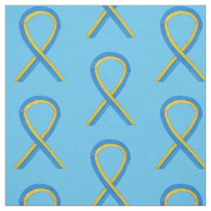 Down's Syndrome Awareness Ribbon Custom Material Fabric