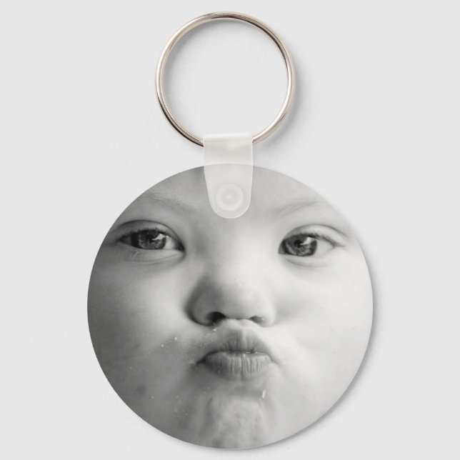 Down's Syndrome Kiss Keychain (Front)