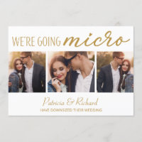 Downsize Wedding Announcement Cute 3 Photo