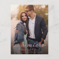 Downsize Wedding Announcement Cute Photo