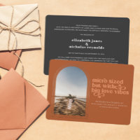 Downsized Micro Wedding Photo Announcement