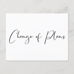 Downsized Smaller Wedding Change of Plans Elegant Announcement Postcard