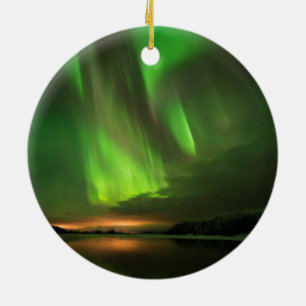 Downstream Aurora Ceramic Ornament