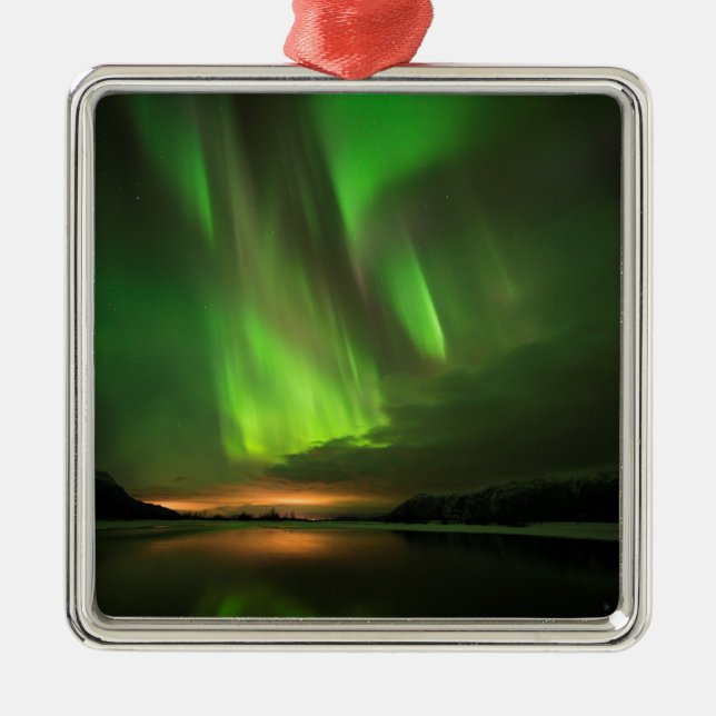 Downstream Aurora Metal Ornament (Front)