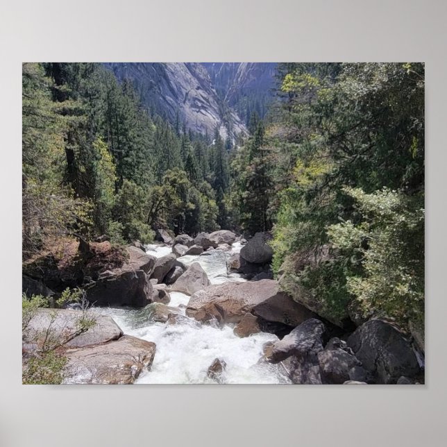 Downstream Vernal Falls Poster (Front)