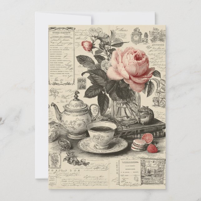 Downton Delight | Vintage Style Invitation (Front)