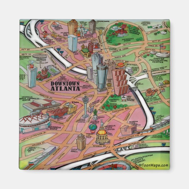 Downtown Atlanta Georgia Magnet (Front)