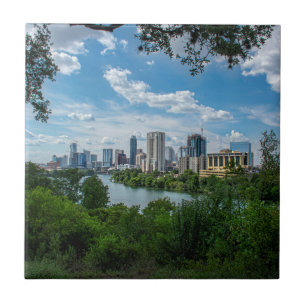 Downtown Austin Skyline from Norwood- Austin Texas Tile