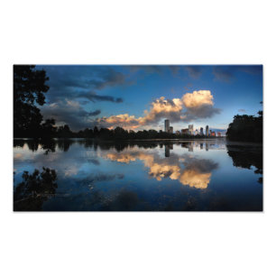 Downtown Austin Texas Skyline Sunset Ladybird Lake Photo Print