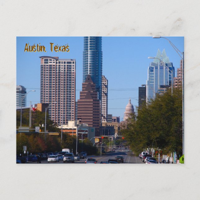 Downtown Austin, Texas, Zoomed Postcard (Front)