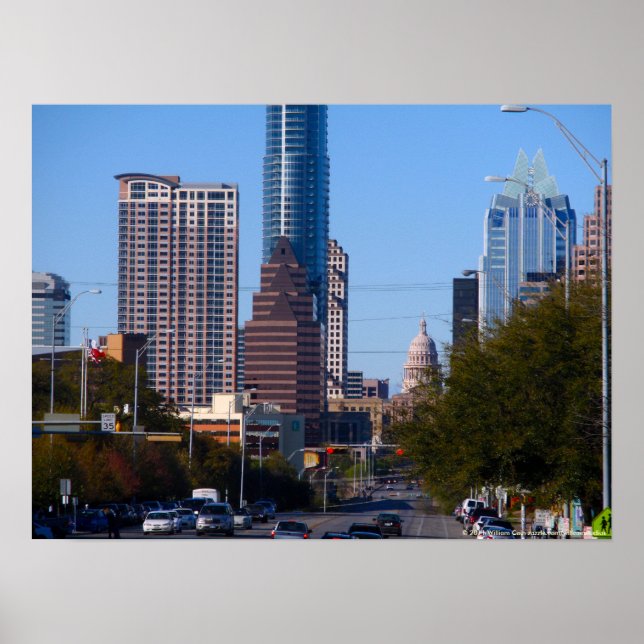 Downtown Austin, Texas, Zoomed Poster (Front)