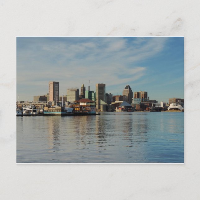 Downtown Baltimore Skyline Postcard (Front)