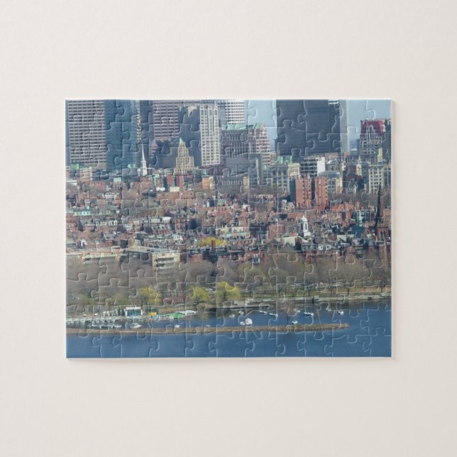 Downtown Boston and the Charles River Jigsaw Puzzle (Horizontal)
