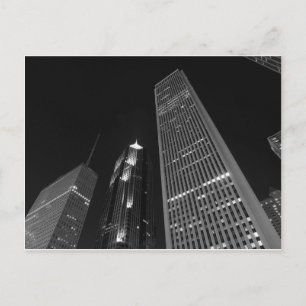 Downtown Chicago at Night Postcard
