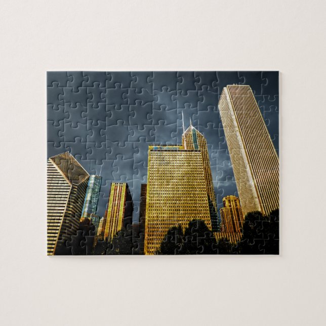 Downtown Chicago Illinois Skyline Jigsaw Puzzle (Horizontal)