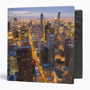 Downtown Chicago skyline at dusk Binder