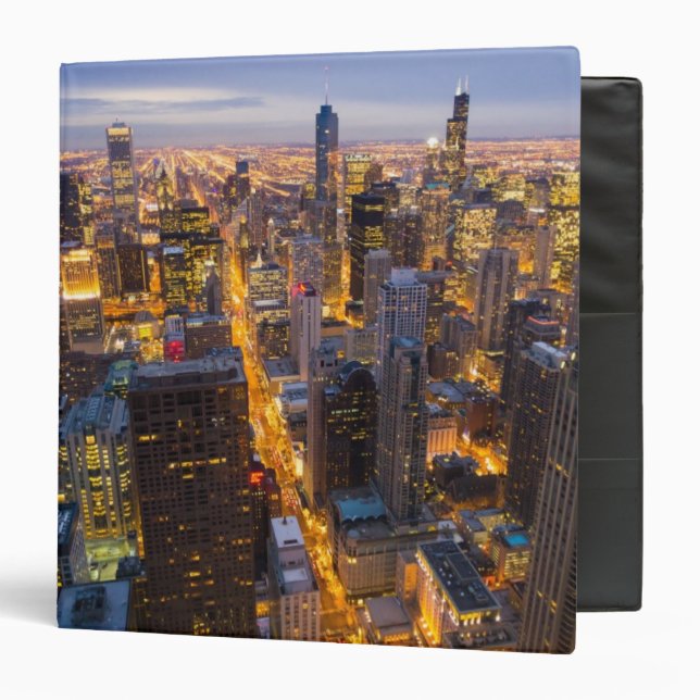 Downtown Chicago skyline at dusk Binder (Front/Inside)