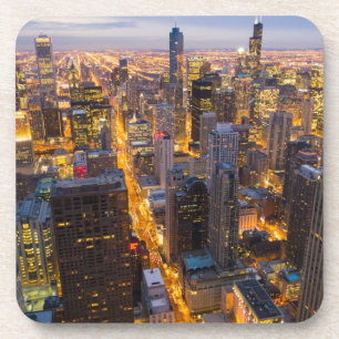 Downtown Chicago skyline at dusk Coaster