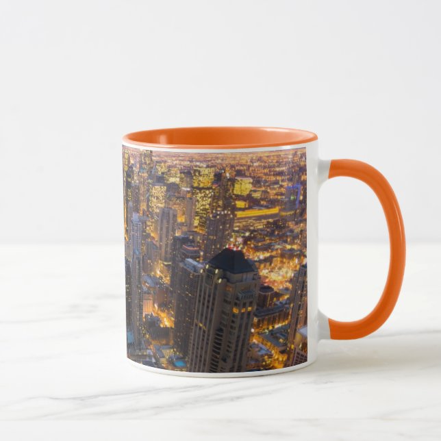 Downtown Chicago skyline at dusk Mug (Right)