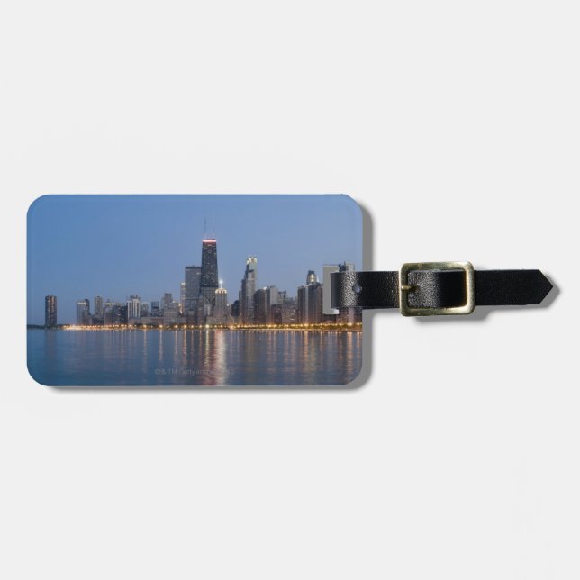 Downtown Chicago Skyline Luggage Tag (Front Horizontal)