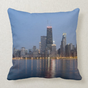Downtown Chicago Skyline Throw Pillow