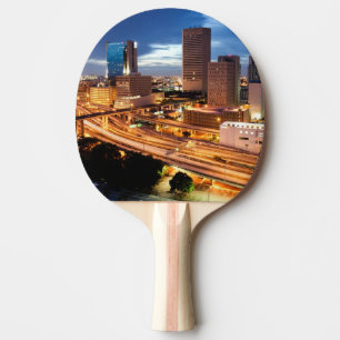 Downtown City View Ping Pong Paddle