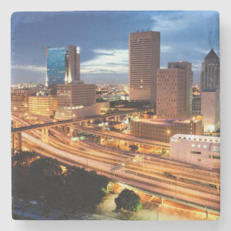 Downtown City View Stone Coaster