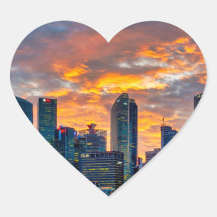 Downtown core heart sticker