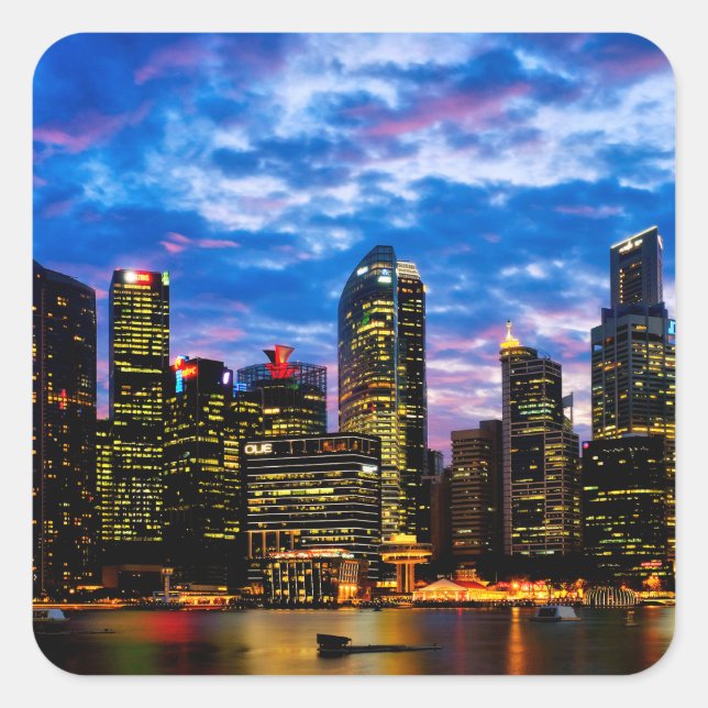 Downtown core square sticker (Front)