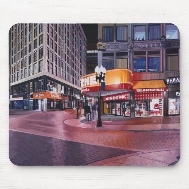 Downtown Crossing Boston Mouse Pad (Front)