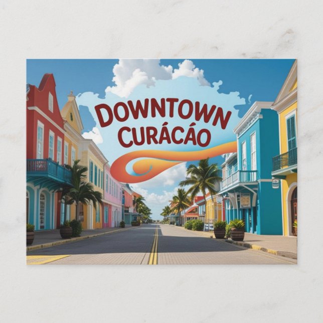 Downtown curacao holiday postcard (Front)
