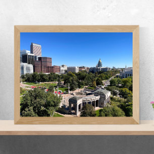 Downtown Denver with Capitol Building Poster