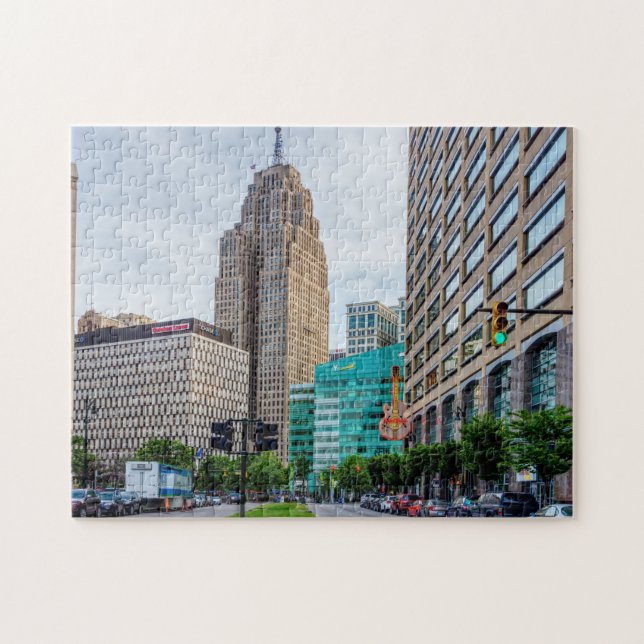Downtown Detroit Jigsaw Puzzle (Horizontal)