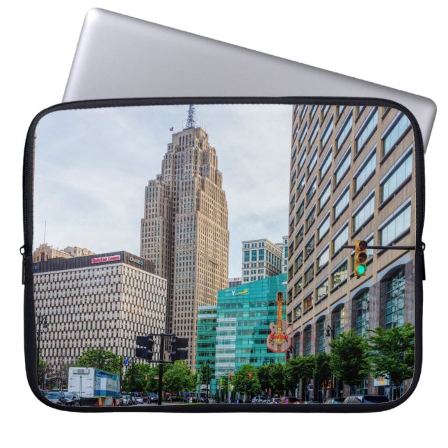 Downtown Detroit Laptop Sleeve (Front)