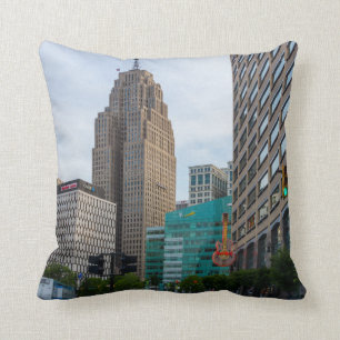 Downtown Detroit Throw Pillow