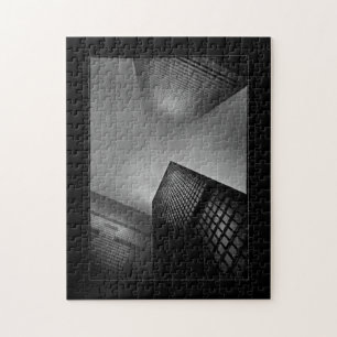 Downtown Fogfest No 1 with Border Jigsaw Puzzle