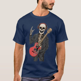 Downtown Girl Aesthetic Skeleton Rock Steampunk Pu T-Shirt