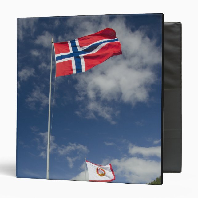 Downtown historic port area of Bergen wth flags Binder (Front/Inside)