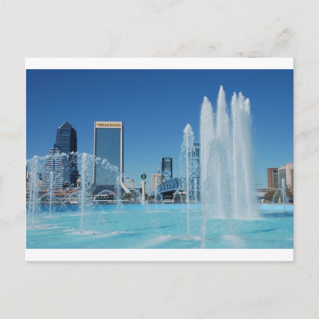 Downtown Jacksonville Florida Friendship Fountain Postcard (Front)